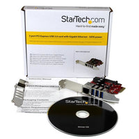 StarTech.com 3 Port PCI Express USB 3.0 Karte mit Gigabit Ethernet
