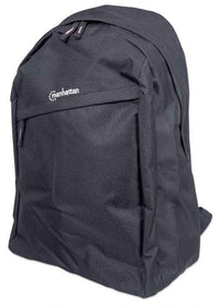 Manhattan Knappack Notebookrucksack, Für Notebooks bis 15,6", Top Load, sehr leicht, schwarz