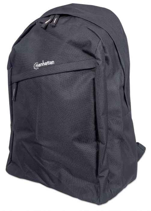 Manhattan Knappack Notebookrucksack, Für Notebooks bis 15,6", Top Load, sehr leicht, schwarz