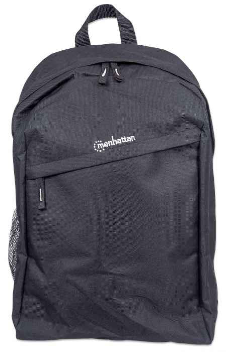 Manhattan Knappack Notebookrucksack, Für Notebooks bis 15,6", Top Load, sehr leicht, schwarz