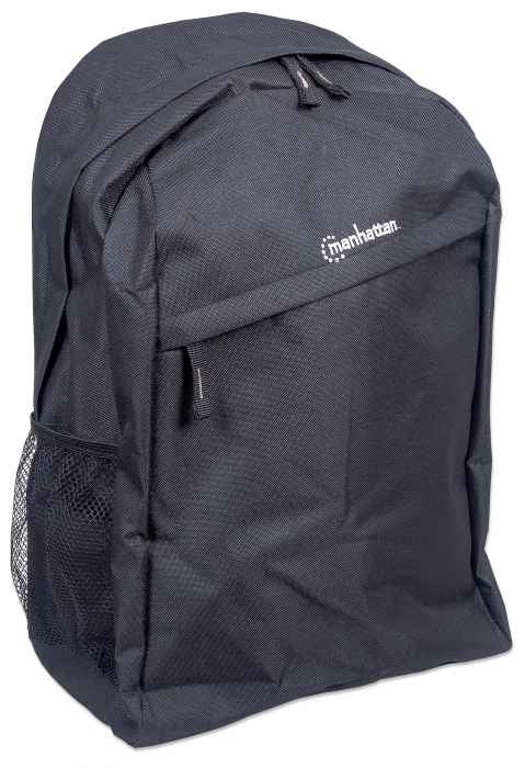 Manhattan Knappack Notebookrucksack, Für Notebooks bis 15,6", Top Load, sehr leicht, schwarz