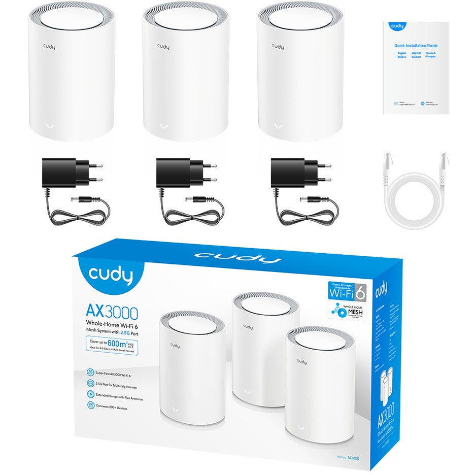 Cudy AX3000 Wi-Fi 6 Mesh 2.5G Solution 3-Pack