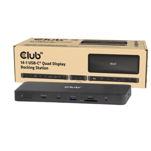 CLUB3D CSV-2540 laptop-dockingstation & portreplikator Andocken USB 3.2 Gen 1 (3.1 Gen 1) Type-C Schwarz