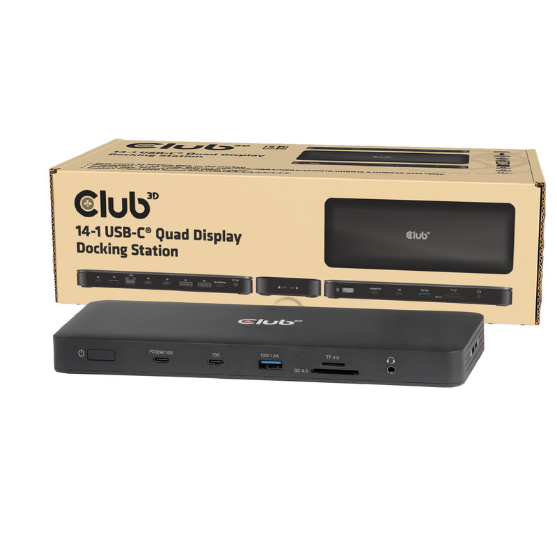 CLUB3D CSV-2540 laptop-dockingstation & portreplikator Andocken USB 3.2 Gen 1 (3.1 Gen 1) Type-C Schwarz