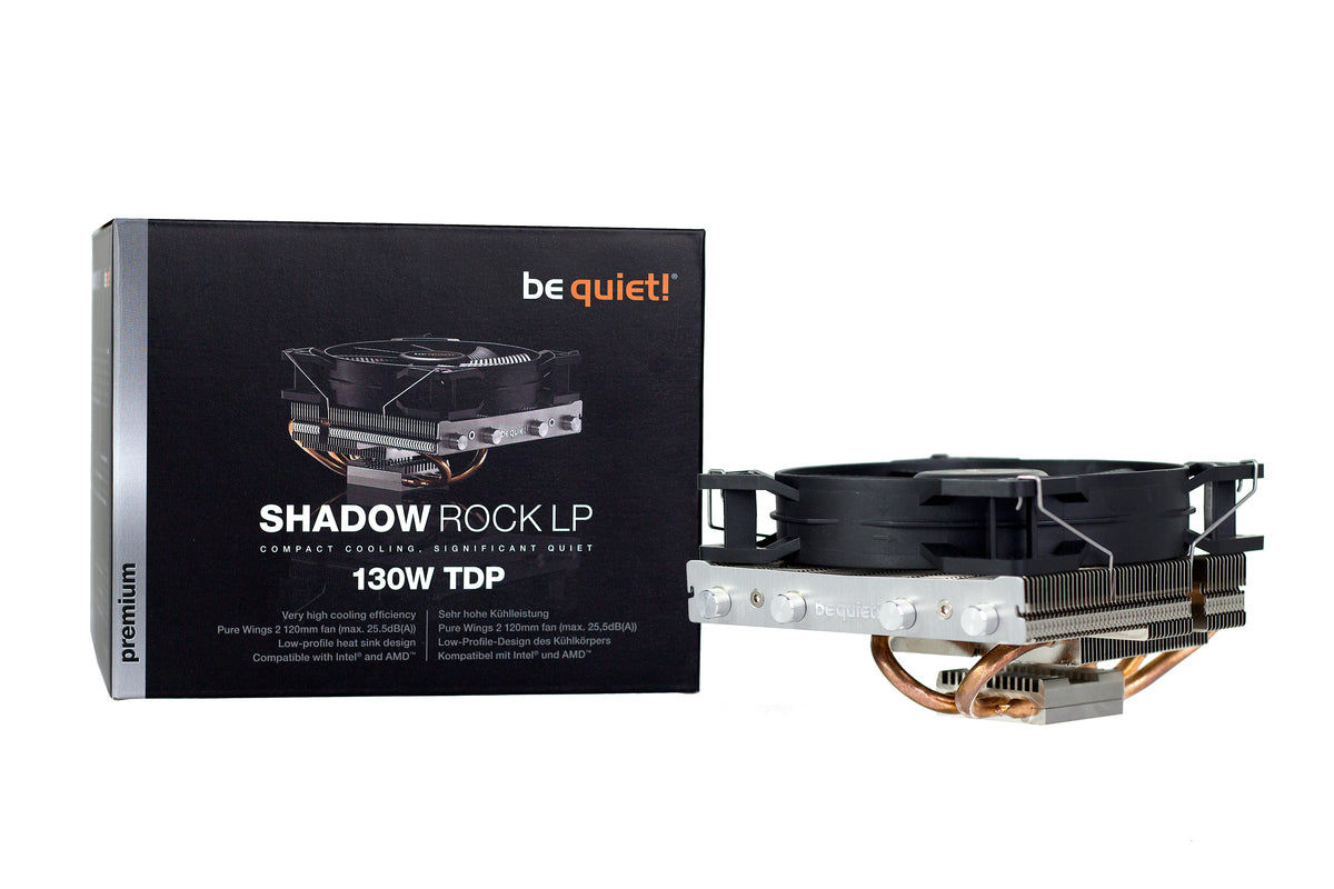 be quiet! Shadow Rock LP Prozessor Kühler 12 cm Schwarz, Kupfer, Silber