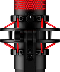 HyperX QuadCast - USB Microphone (Black-Red) - Red Lighting Rot PC-Mikrofon