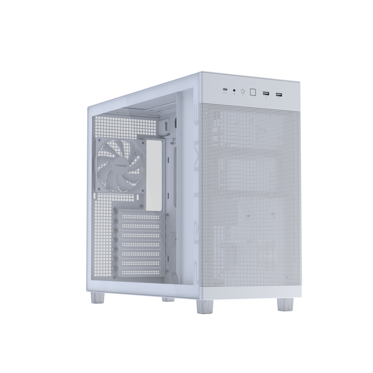 ASUS PRIME AP303 TG White Midi Tower Weiß