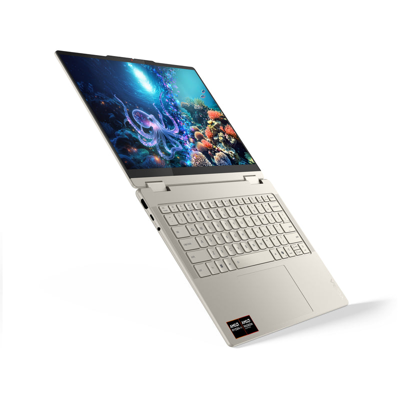 Lenovo Yoga 7 2-in-1 14AKP10 Copilot+ PC AMD Ryzen AI 7 350 Hybrid (2-in-1) 35,6 cm (14") Touchscreen 2.8K 16 GB LPDDR5x-SDRAM 1 TB SSD Wi-Fi 7 (802.11be) Windows 11 Home Deutsch Grau