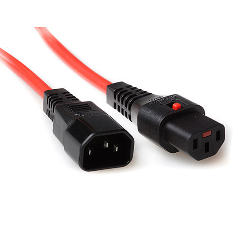 ACT AK5192 Stromkabel Rot 0,5 m C14-Koppler C13-Koppler