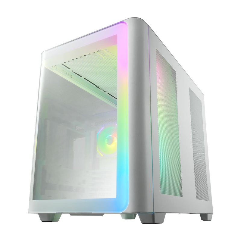 FSP M580-WA Gehäuse Midi Tower mITX, mATX Weiß ARGB