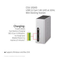 CLUB3D The Club 3D CSV-3104D USB 3.2 Gen 1 4K UHD at 30Hz Mini Docking Station Ultra slim design