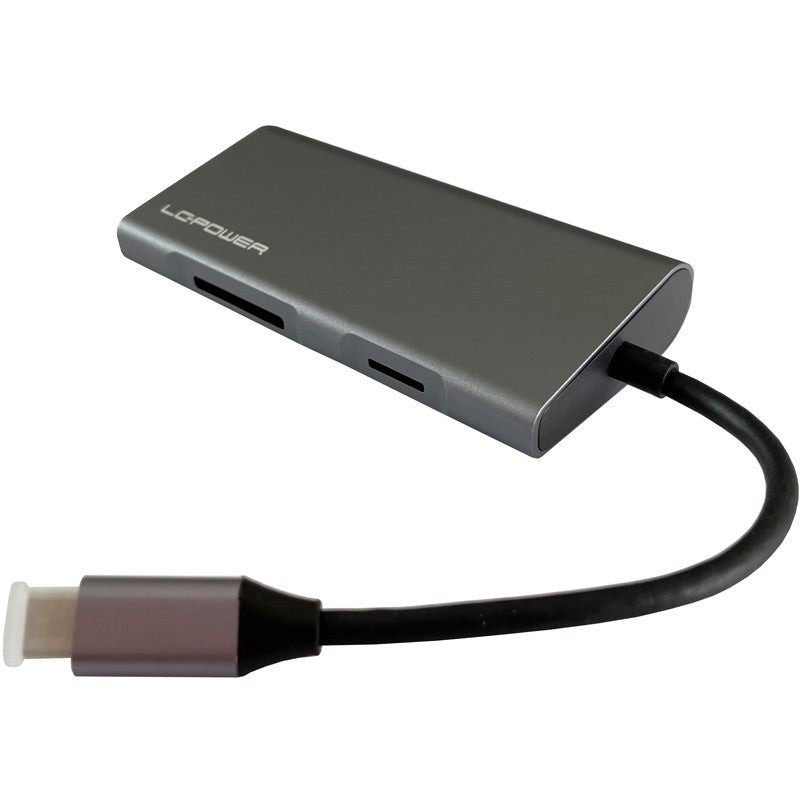 LC-Power LC-HUB-C-MULTI-5 USB-C auf 3xUSB-A/USB-C/HDMI/MicroSD/SD/LAN