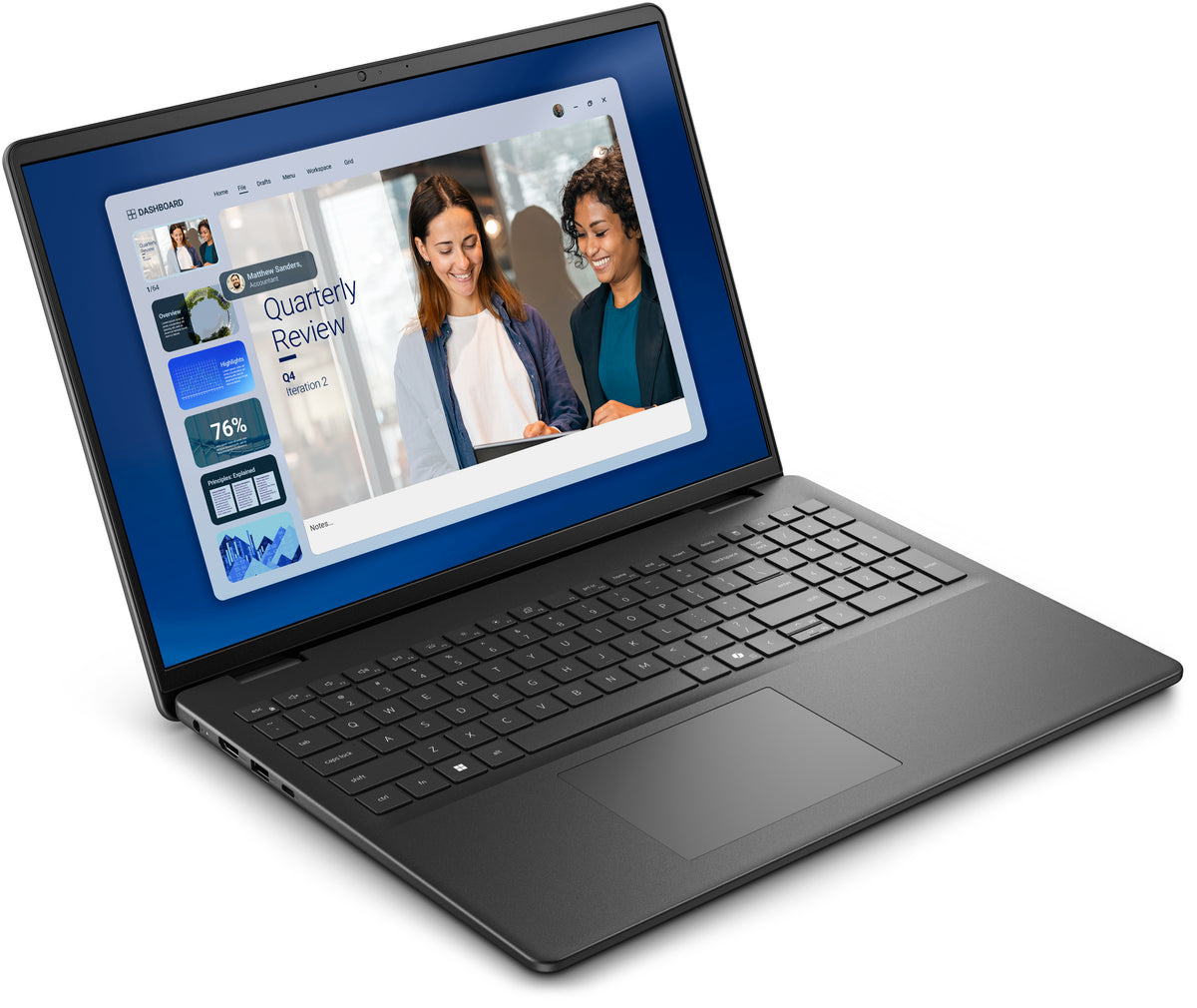 DELL DC16255 AMD Ryzen™ 5 220 Laptop 40,6 cm (16") WUXGA 16 GB DDR5-SDRAM 512 GB SSD Wi-Fi 6 (802.11ax) Windows 11 Home Schwarz