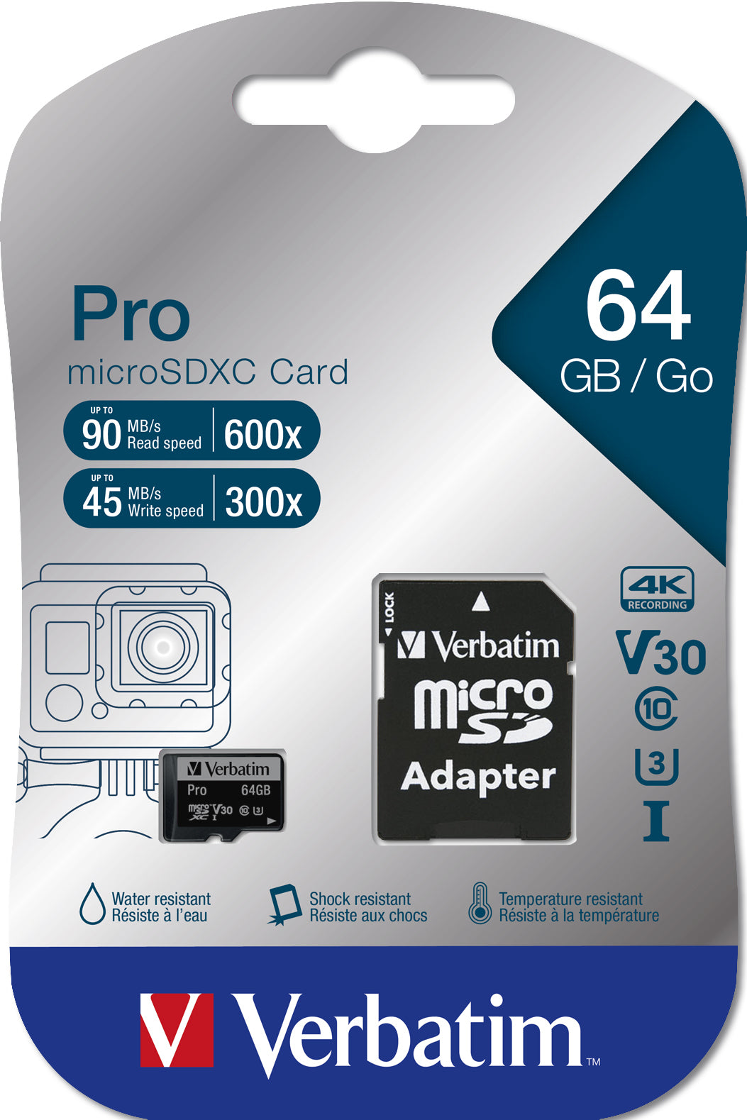 Verbatim Pro 64 GB MicroSDXC UHS Classe 10