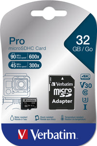 Verbatim Pro 32 Go MicroSDHC UHS Classe 10