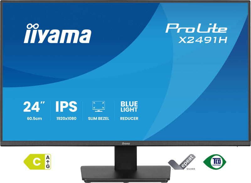 iiyama ProLite X2491H-B1 Computerbildschirm 60,5 cm (23.8") 1920 x 1080 Pixel Full HD LCD Schwarz