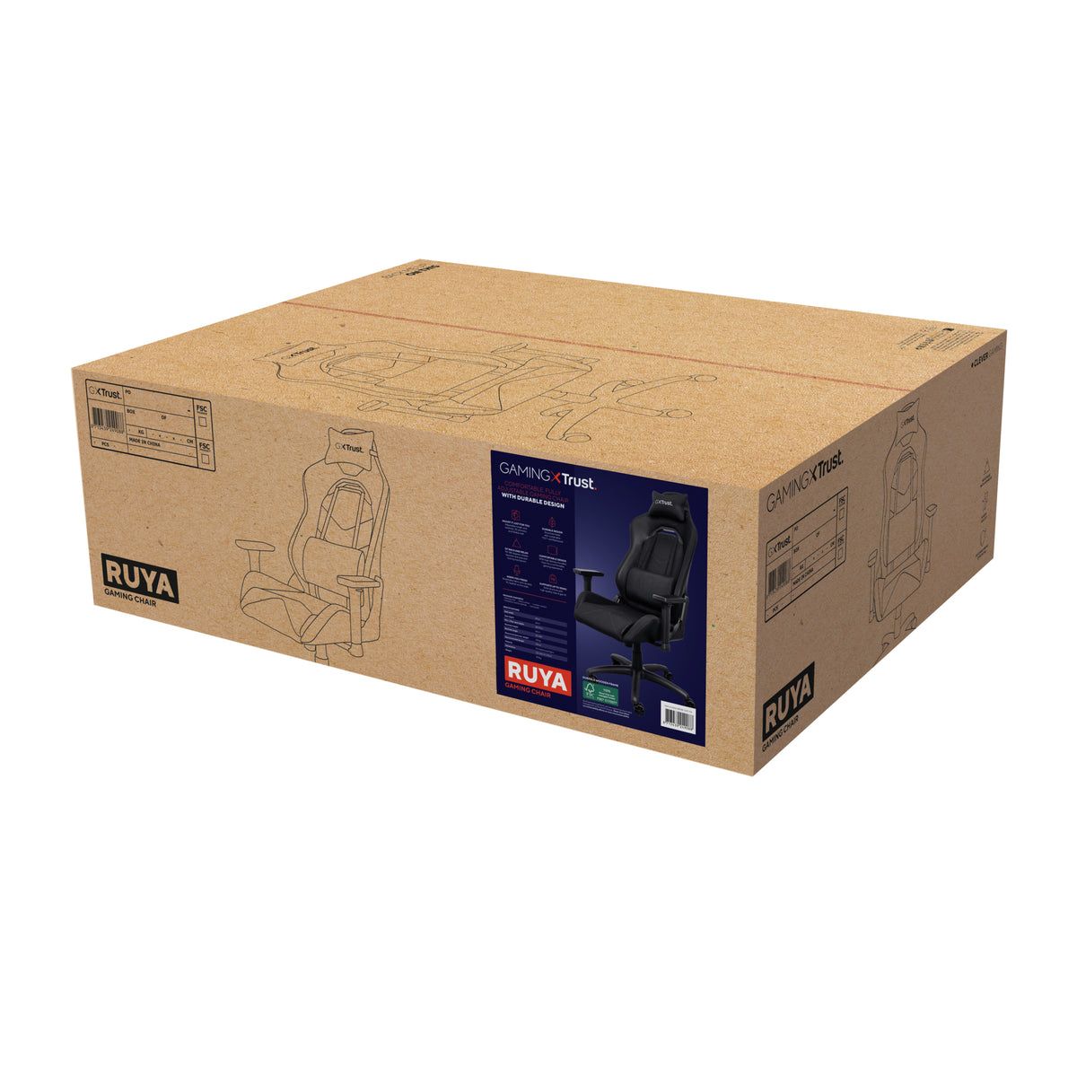 Trust GXT 714 RUYA Universal-Gamingstuhl Schwarz