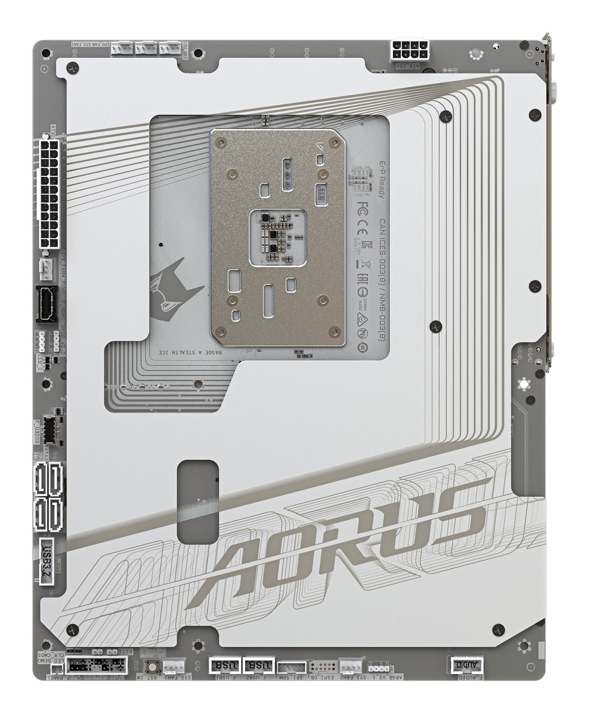 GIGABYTE B650E AORUS STEALTH ICE Mainboard - AMD Ryzen 9000er-Serie, 12+2+2 Phasen VRM, bis zu 8000 MHz DDR5 (OC), 1xPCIe 5.0 + 2xPCIe 4.0 M.2, 2,5 GbE LAN, WIFI 7, USB 3.2 Gen 2x2