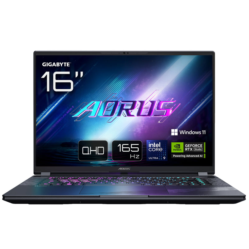 GIGABYTE AORUS ELITE 16 BWHC3FRC65SP laptop Intel Core Ultra 9 275HX 40,6 cm (16") WQXGA 32 GB DDR5-SDRAM 2 TB SSD NVIDIA GeForce RTX 5070 Wi-Fi 7 (802.11be) Windows 11 Pro Französisch Grau