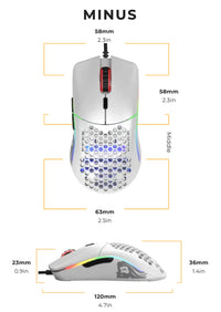 Glorious Gaming Model O- Maus rechts USB Typ-A Optisch 3200 DPI