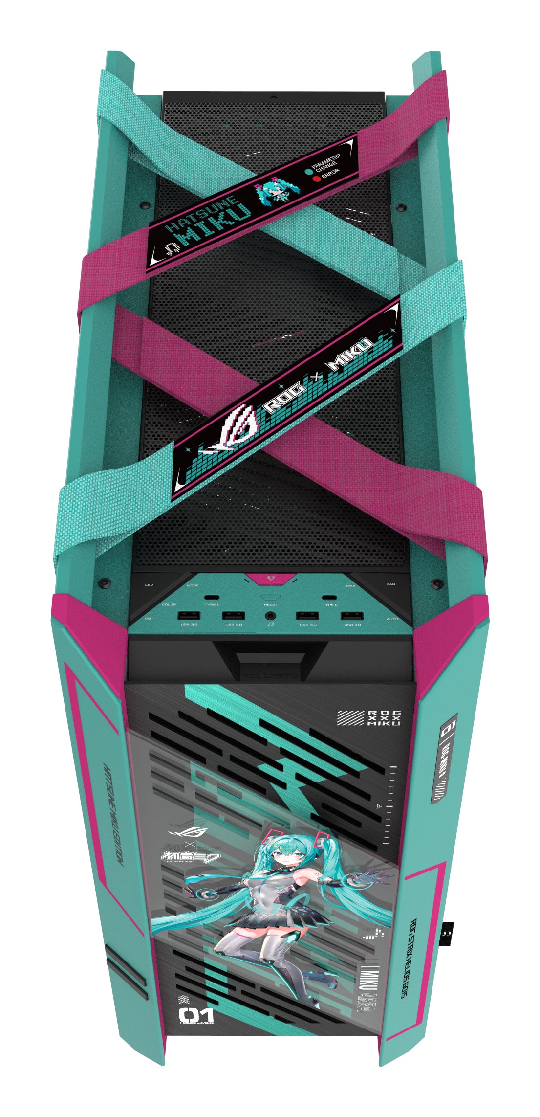 ASUS ROG Strix Helios II Hatsune Miku Edition Midi Tower Mehrfarbig
