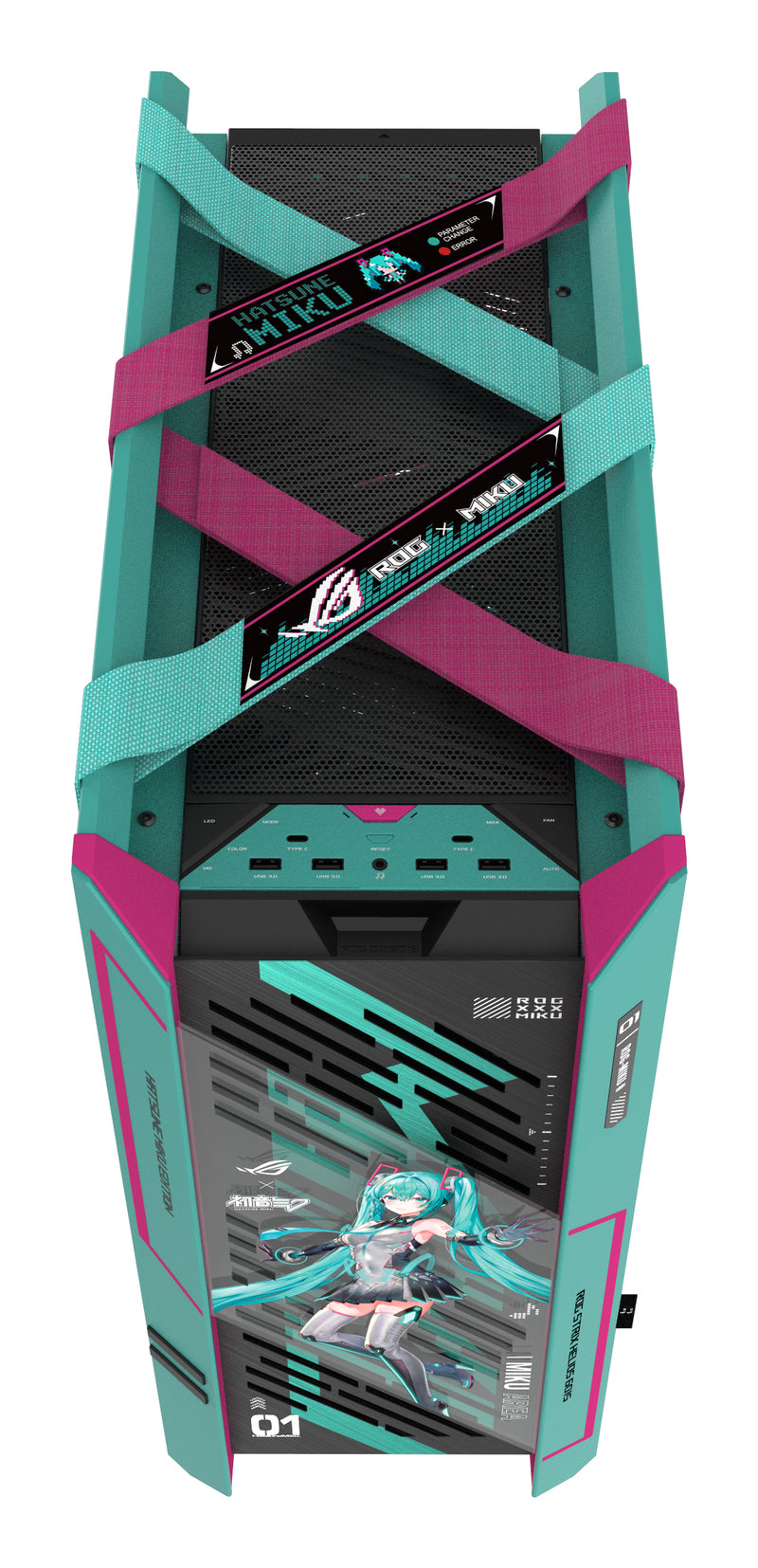 ASUS ROG Strix Helios II Hatsune Miku Edition Midi Tower Mehrfarbig