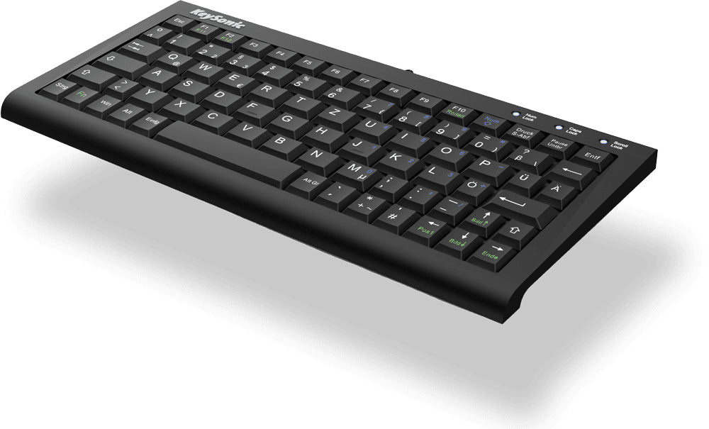 KeySonic ACK-3401U (UK) Super-Mini-Tastatur, SoftSkin, USB, schwarz