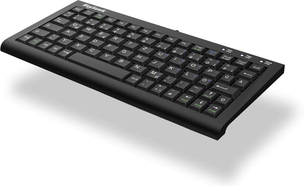 KeySonic ACK-3401U (UK) Super-Mini-Tastatur, SoftSkin, USB, schwarz