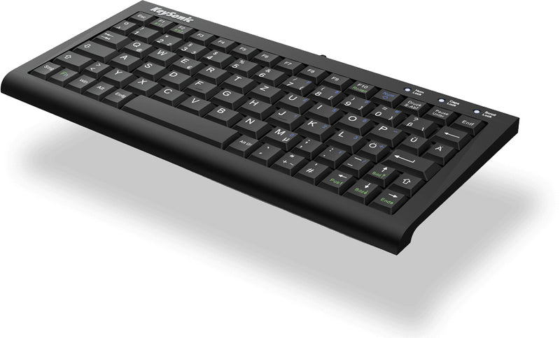 KeySonic ACK-3401U (UK) Super-Mini-Tastatur, SoftSkin, USB, schwarz