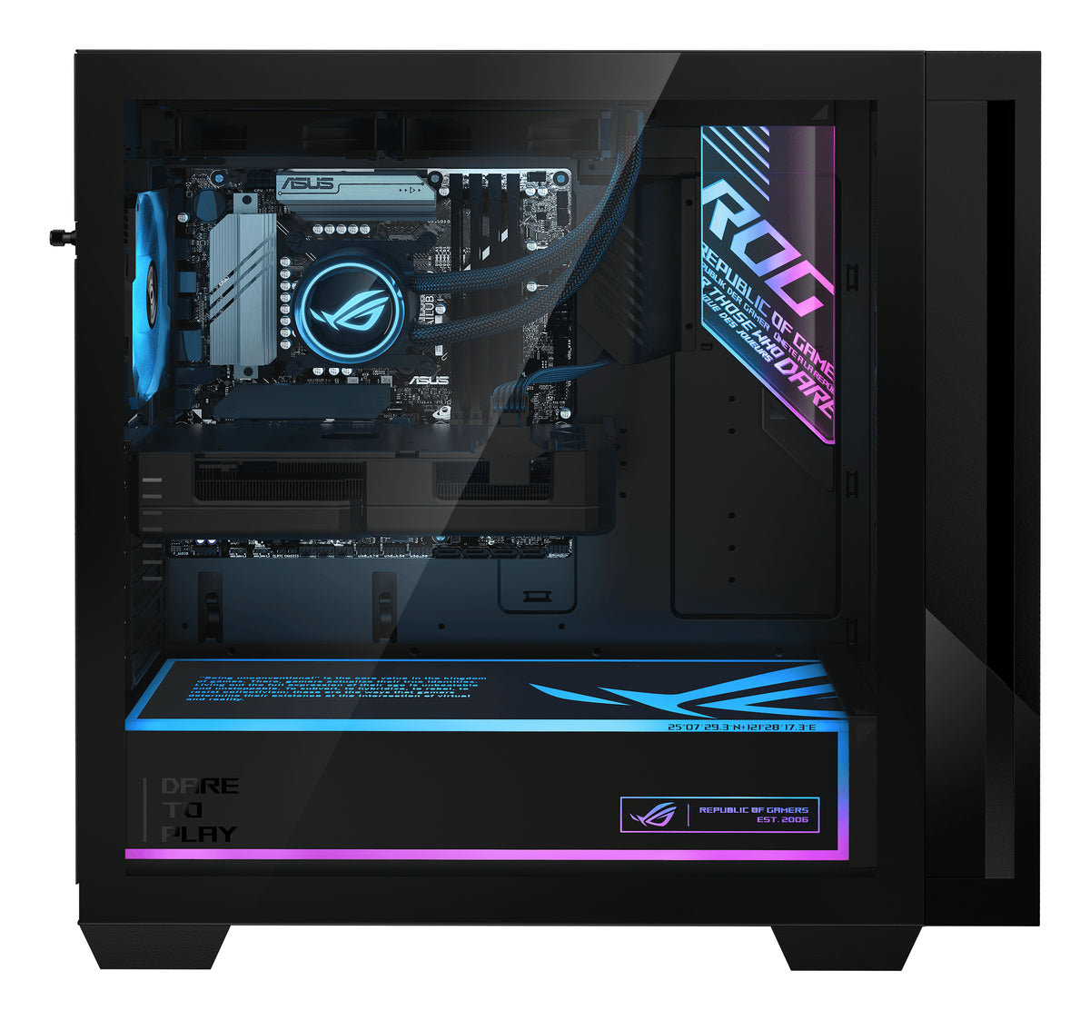 ASUS ROG G700 G700TF-7265KF410W Intel Core Ultra 7 265KF 32 GB DDR5-SDRAM 1 TB SSD NVIDIA GeForce RTX 5080 Windows 11 Home Tower PC Schwarz