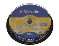 Verbatim DVD+RW 4.7GB, 4x,10er Spindel n.bedruckbar / mit Logo
