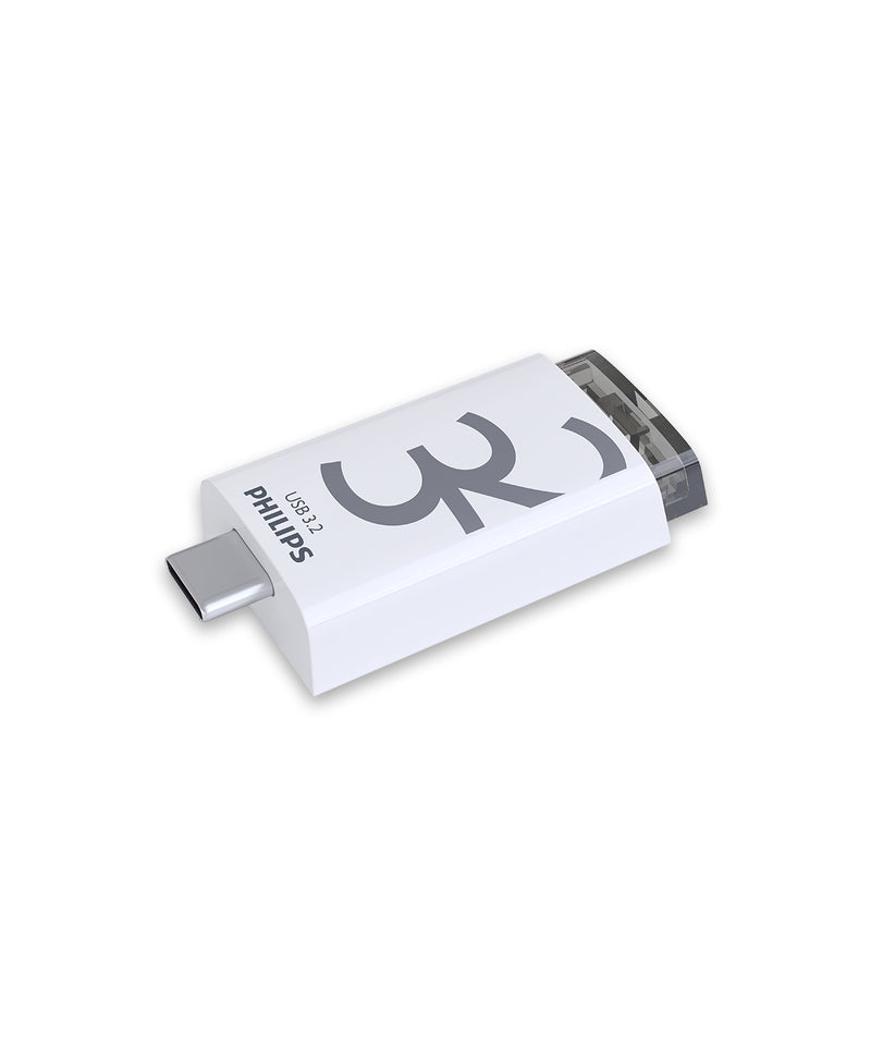 Philips Click USB-Stick 32 GB USB Typ-C 3.2 Gen 1 (3.1 Gen 1) Transparent, Weiß