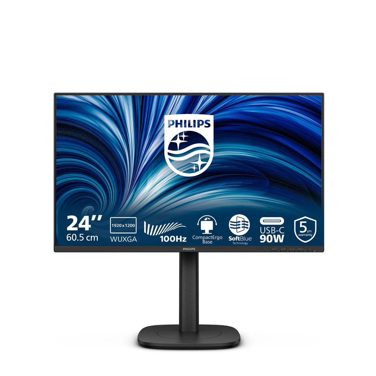 Philips 3000 series 24B2U3301D/00 Computerbildschirm 61,2 cm (24.1") 1920 x 1200 Pixel WUXGA LCD Schwarz