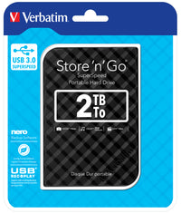 Verbatim Portables Festplattenlaufwerk Store 'n' Go USB 3.0, 2 TB, Schwarz