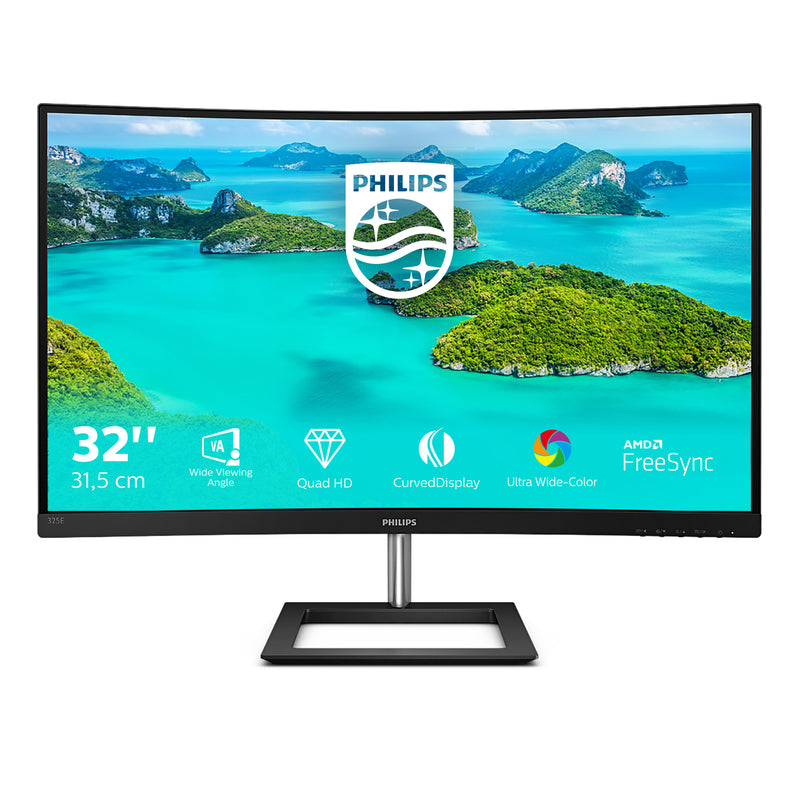 Philips E Line 325E1C/00 Computerbildschirm 80 cm (31.5") 2560 x 1440 Pixel Quad HD LCD Schwarz