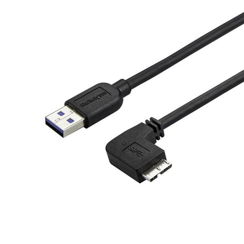 StarTech Slim Micro USB 3.0 Cable M/M Right-Angle Micro-USB 0.5m 20in
