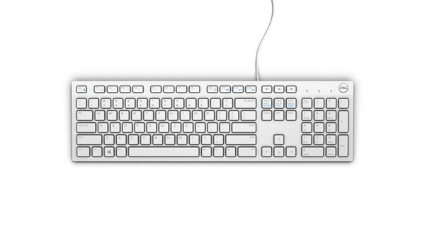 DELL kabelgebundene Tastatur – KB216 - UK (QWERTY) - weiß