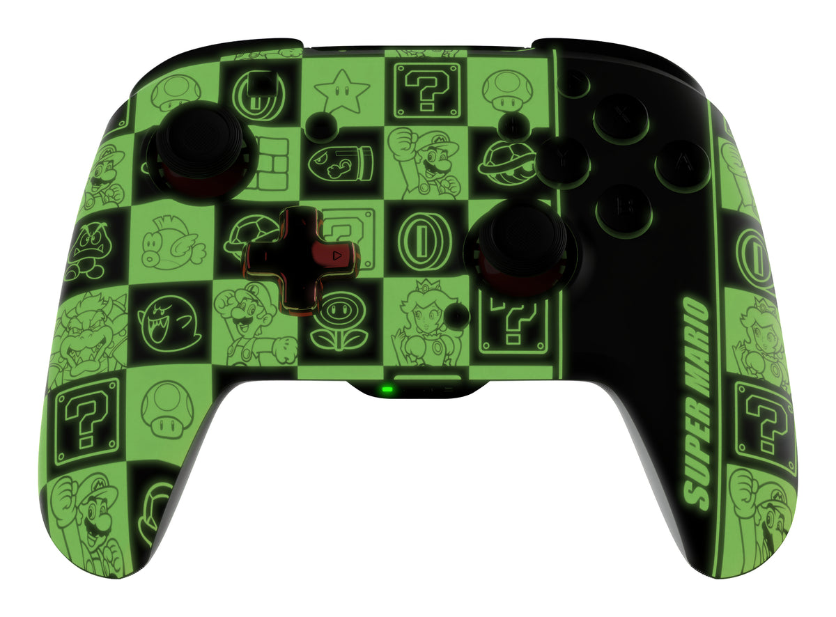 PDP REMATCH GLOW Schwarz, Grün, Rot Gamepad Analog / Digital Nintendo Switch, Nintendo Switch OLED