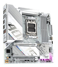 GIGABYTE X870M AORUS ELITE WIFI7 ICE Mainboard – Unterstützt AMD Ryzen 9000 CPUs, digitales 14+2+2-Phasen-VRM, bis zu 8200 Hz DDR5 (O.C), 1× PCIe 5.0 + 1× PCIe 4.0, Wi-Fi 7, 2.5-GbE-LAN, USB 4