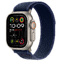 Apple Watch Ultra 2 GPS Cellular 49mm Natural Titanium Case with Blue Trail Loop S/M