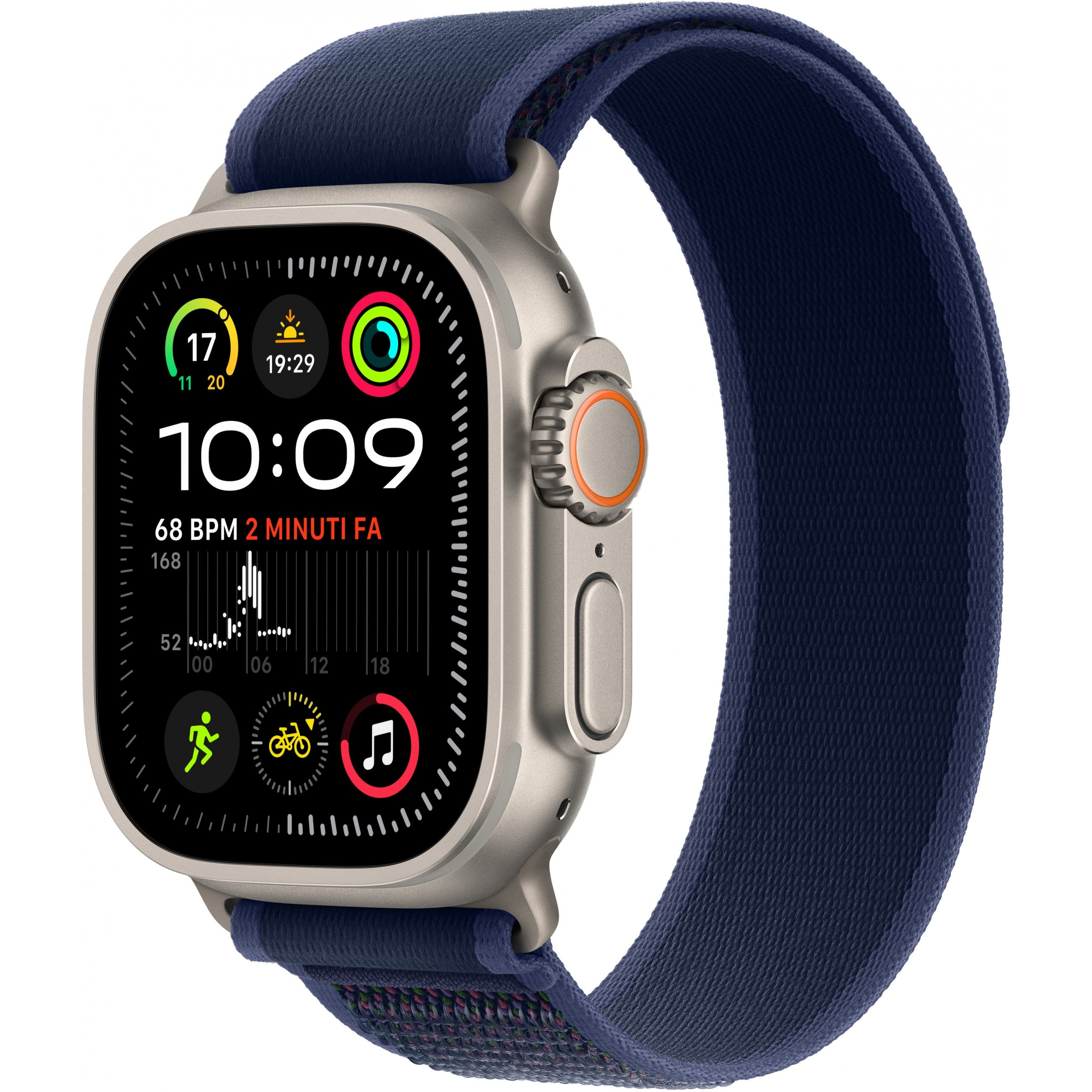 APPLE Watch Ultra 2 GPS + Cellular 49mm Natural Titanium Case with Blue Trail Loop - M/L