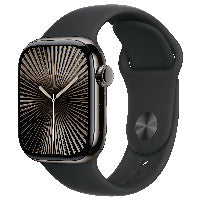 Apple Watch Series 10 GPS Cellular 42mm Slate Titanium Case with Black Sport Band M/L