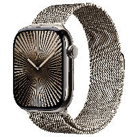 Apple Watch Series 10 GPS Cellular 46mm Natural Titanium Case with Milanese Loop M/L
