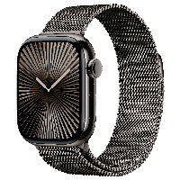 Apple Watch Series 10 GPS + Cellular 42mm Slate Titanium Case with Slate Milanese Loop