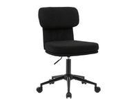 Equip 651024 Drehbarer Schreibtischstuhl, gepolsterter Chenille-Stuhl, Home-Office-Stuhl, höhenverstellbar, verchromtes Fußkreuz, Schwarz