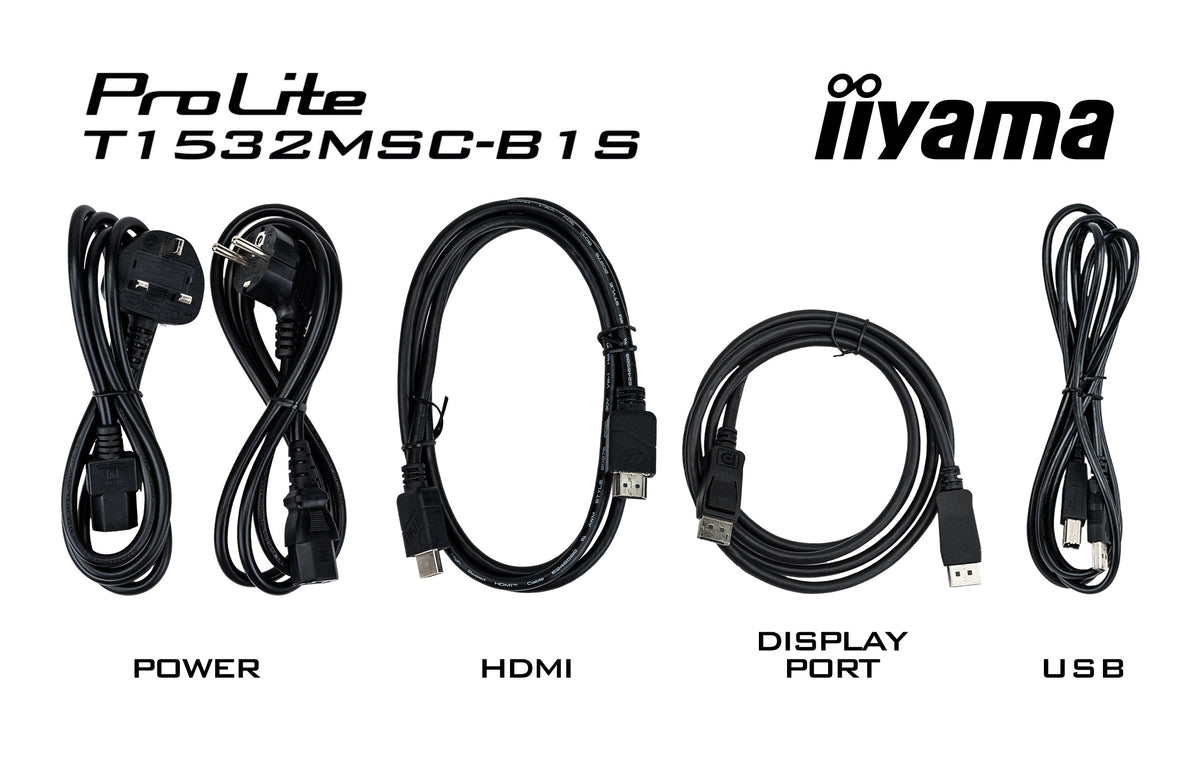 iiyama ProLite T1532MSC-B1S Computerbildschirm 38,1 cm (15") 1024 x 768 Pixel XGA LCD Touchscreen Schwarz
