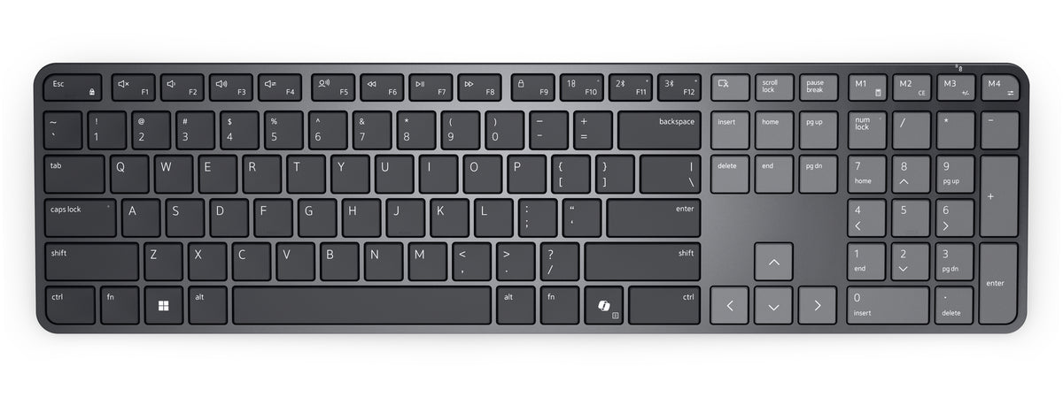 DELL Pro 7 Slim KB726 Tastatur Heimbüro RF Wireless + Bluetooth QWERTZ Deutsch Graphit