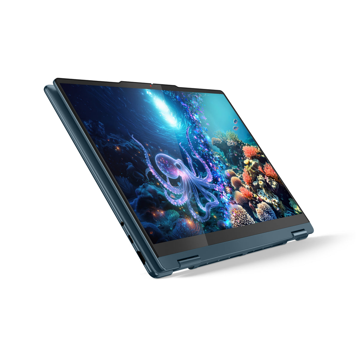 Lenovo Yoga 7 2-in-1 14AKP10 Copilot+ PC AMD Ryzen AI 5 340 Hybrid (2-in-1) 35,6 cm (14") Touchscreen WUXGA 16 GB LPDDR5x-SDRAM 512 GB SSD Wi-Fi 7 (802.11be) Windows 11 Home Türkis Deutsch