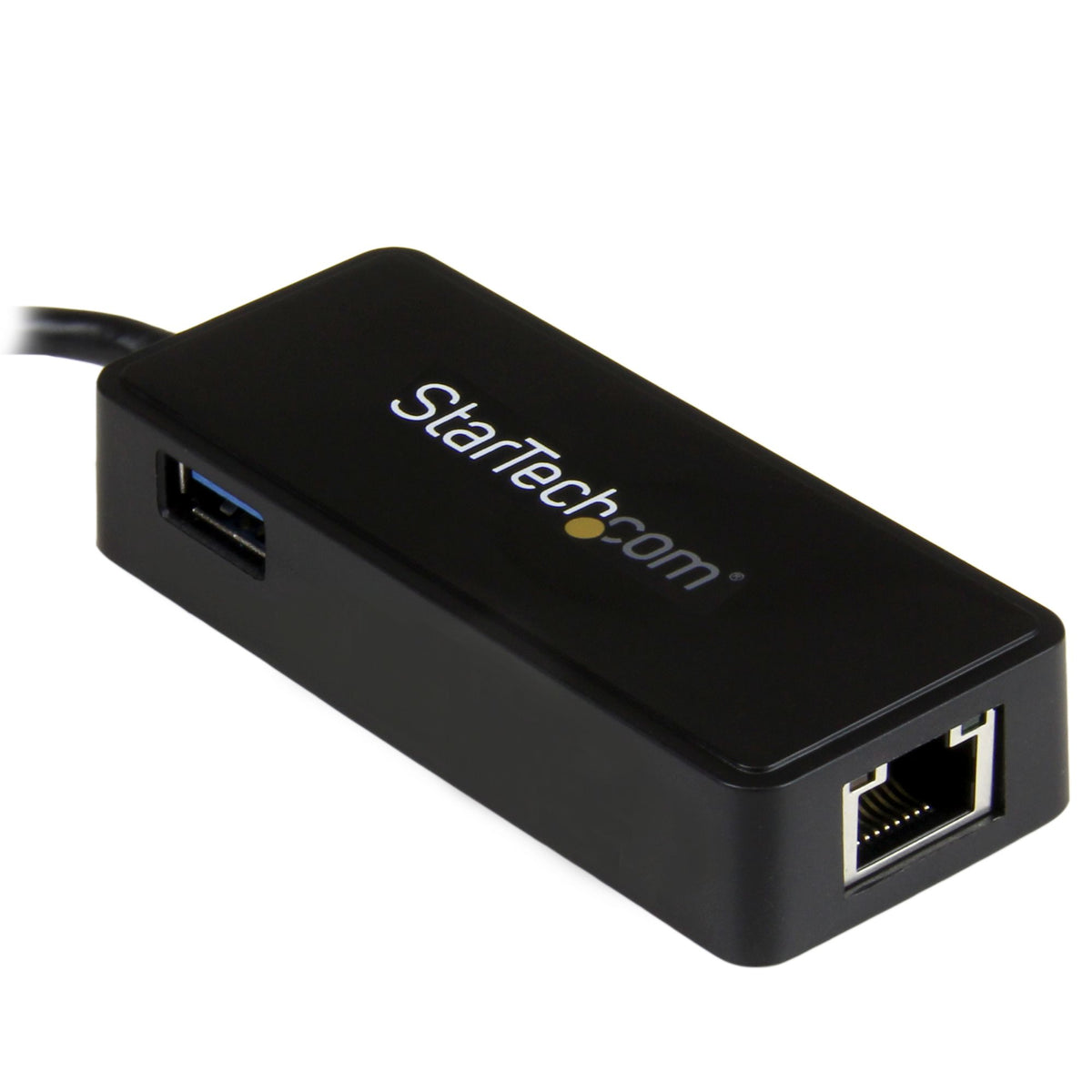StarTech.com USB-C auf Gigabit Netzwerkadapter mit extra USB Anschluss - Schwarz