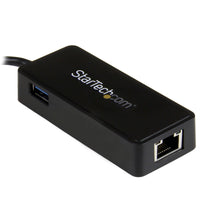 StarTech.com USB-C auf Gigabit Netzwerkadapter mit extra USB Anschluss - Schwarz